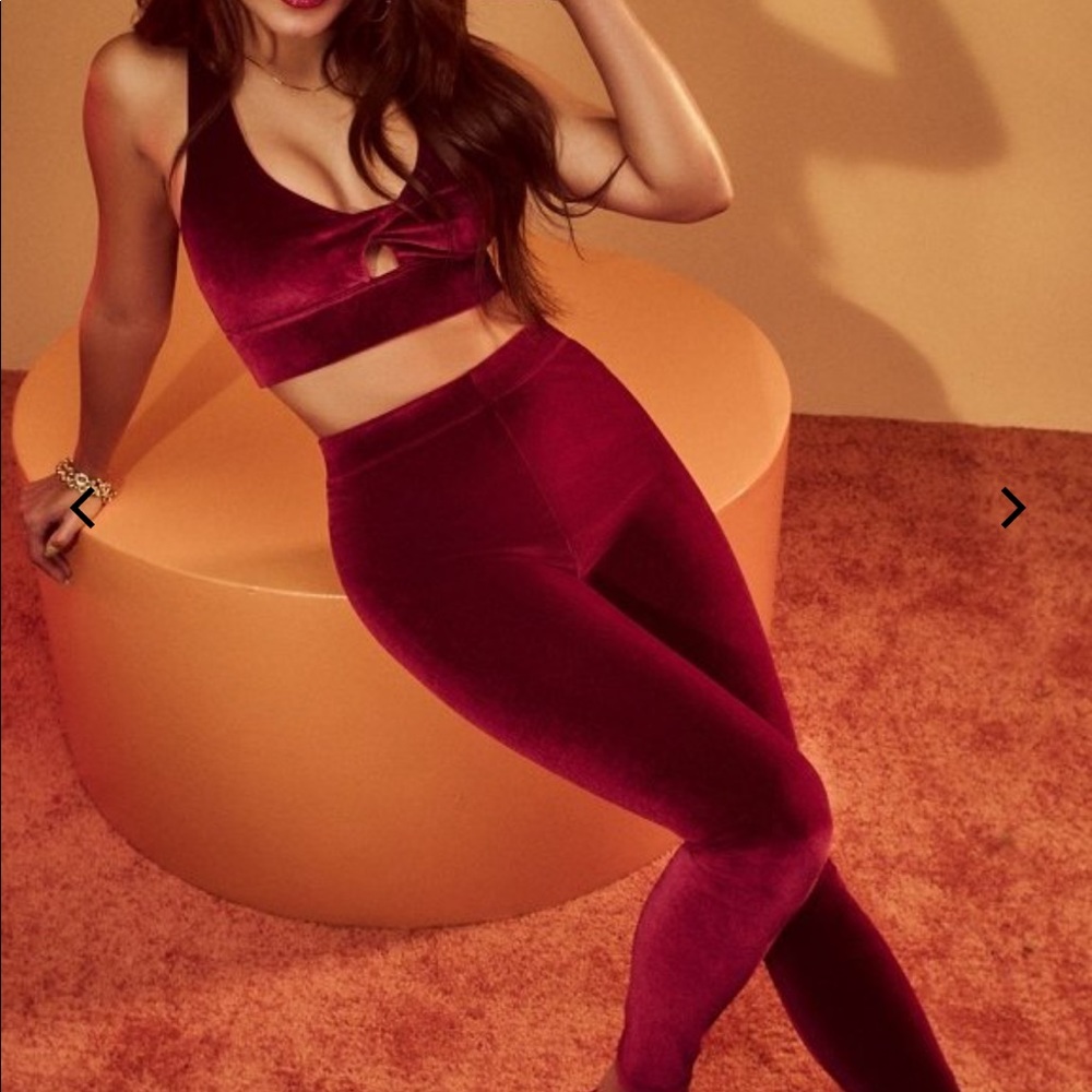 Fabletics Emma Velour Leggings & Sports Bra Bundle
